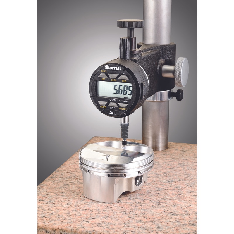 Picture of Starrett 2900-3ME-25 Digital Indicator, IP67 Protection, SPC Output, 12mm Range, 0.01mm/0.001mm Res., 8mm Stem