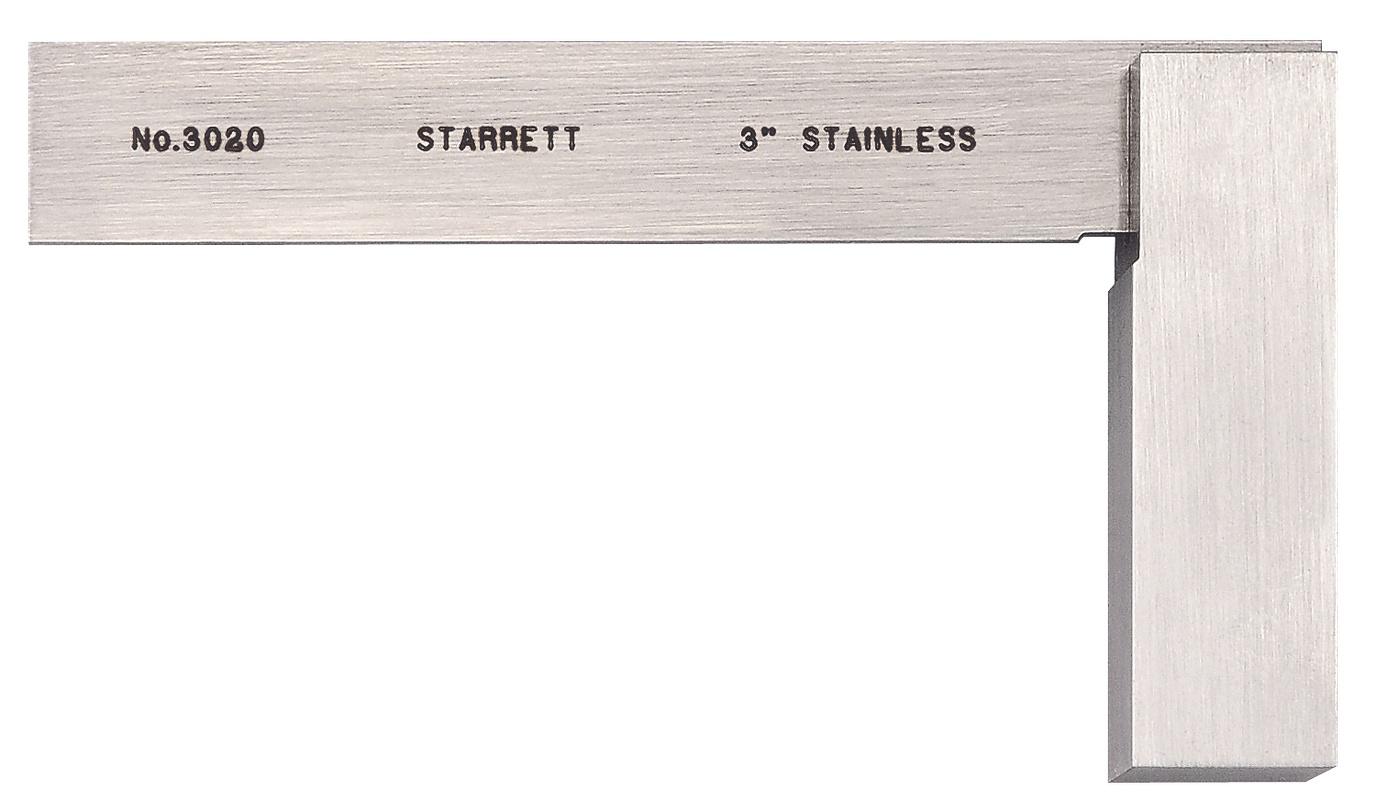 Picture of Starrett 3020-3 Square, Stainless, 3" Blade