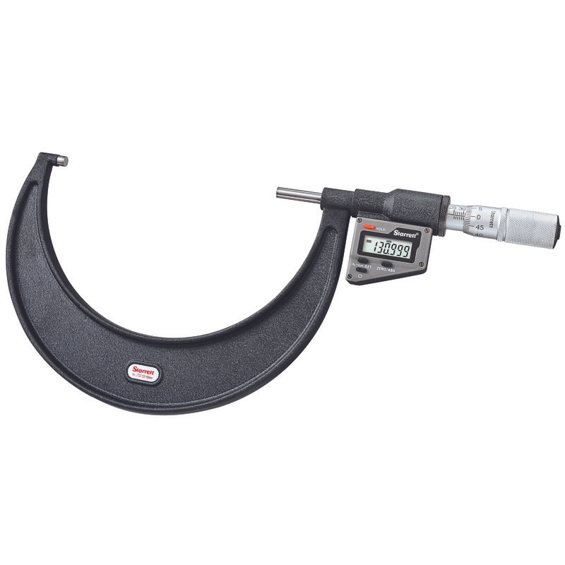 Picture of Starrett 3732Xfl-5 Lcd Outside Micrometer, Friction Thimble, Carbide Anvil, 0.001mm Res., 125-150mm Range