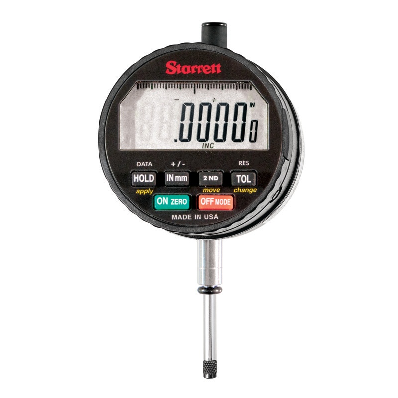 Picture of Starrett F2730-1IQ Electronic Digital Indicator, SPC Output, 1"/25mm Range, .00005"/0.001mm Res., 3/8" Stem Diameter