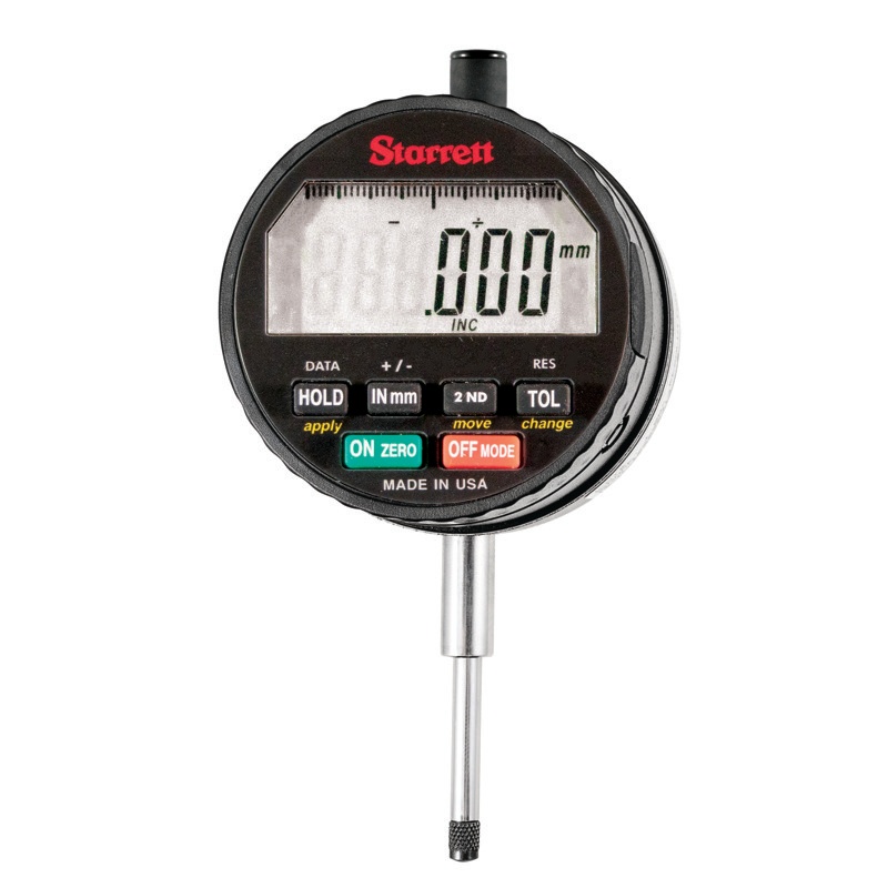 Picture of Starrett F2720IQM Electronic Digital Indicator, SPC Output, 1"/25mm Range, .00005"/0.001mm Res., 8mm Stem Diameter