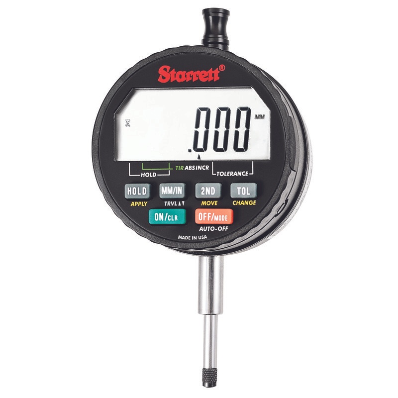 Picture of Starrett F2720ADM Electronic Digital Indicator, SPC Output, .600"/15mm Range, .00005"/0.001mm Res., 3/8" Stem Diameter
