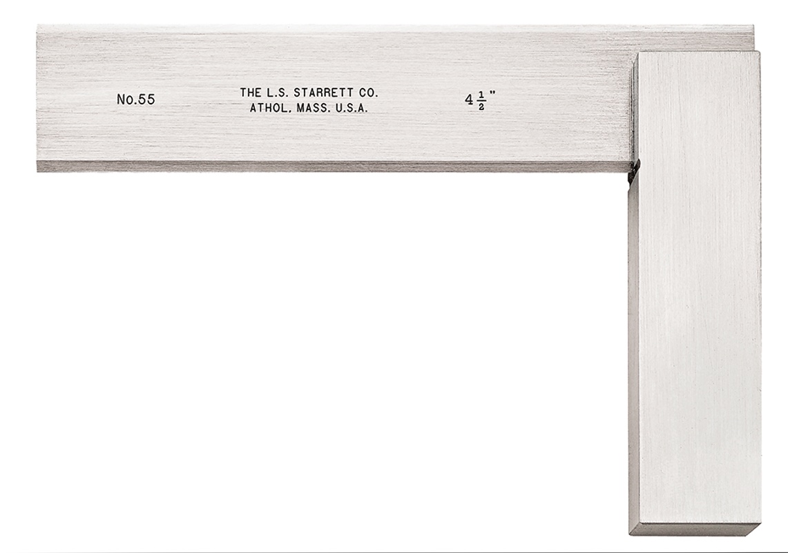 Picture of Starrett 55-4 1/2 Master Precision Square, Beveled Edge, 4-1/2"