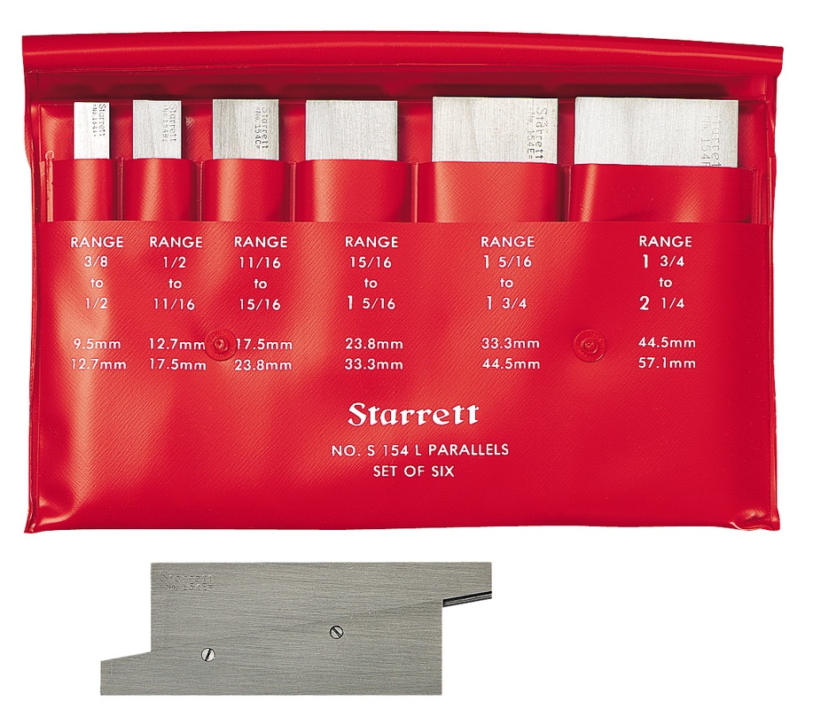 Picture of Starrett S154LZ Adjustable Steel PARAllELS, Set Of 6