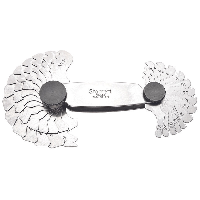 Picture of Starrett 155 Screw Pitch Gage, 27 Leaves 2-1/4-28Tpi