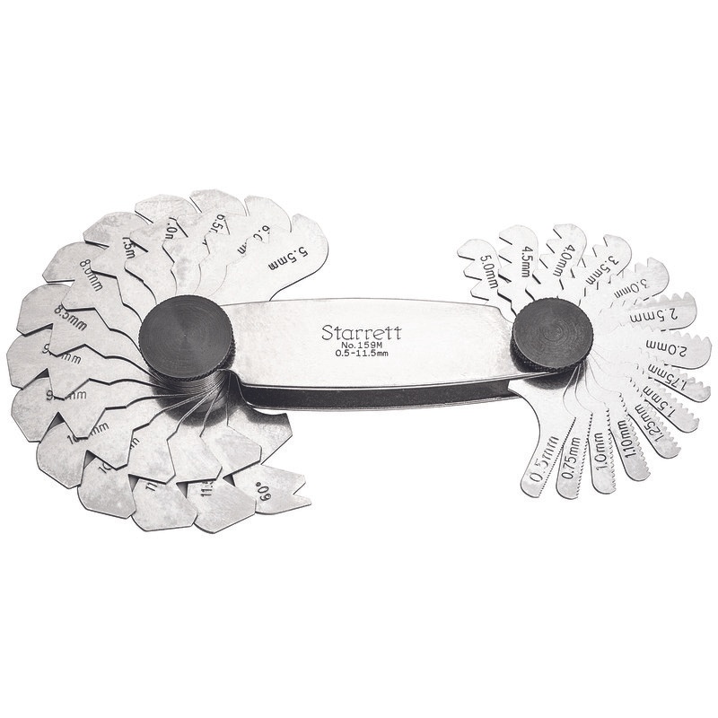 Picture of Starrett 159M Screw Pitch Gage, 22 Leaves 0.5-11.5 Tpi