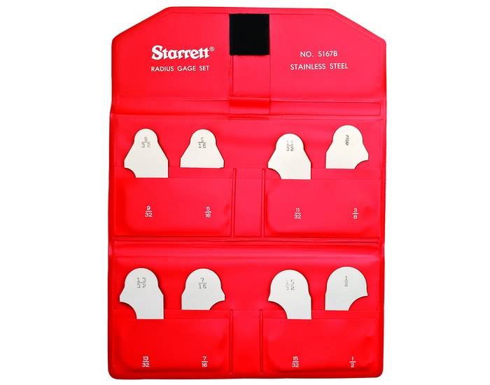 Picture of Starrett S167Bz Radius Gage Set, 9/32"-1/2" W/O Holder