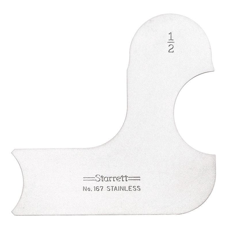 Picture of Starrett 167-1/2 Radius Gage, 1/2"