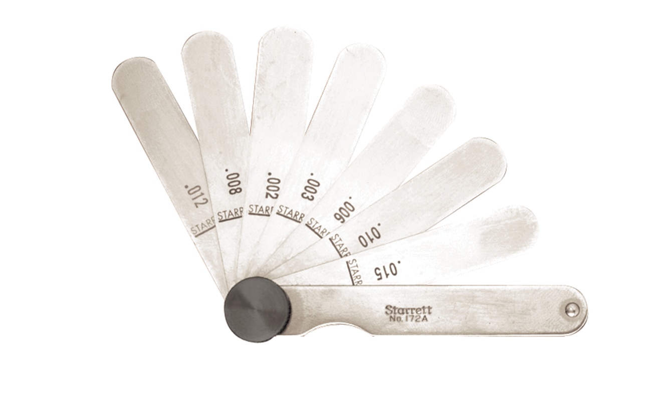 Picture of Starrett 172A Thickness Gage, .0015 - .015", 9 Leaves