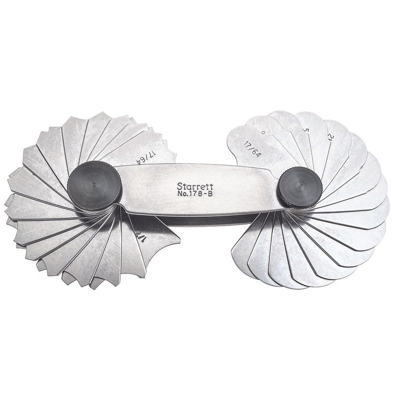 Picture of Starrett 178B Radius Gage Set, 17/64-1/2", 32 Leaves