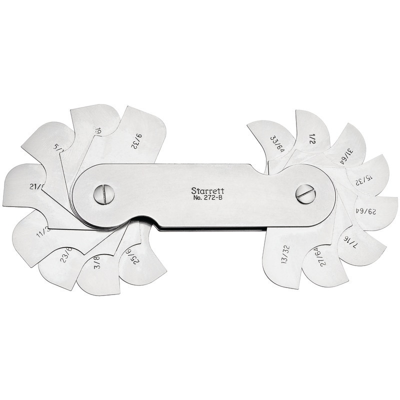 Picture of Starrett 272B Radius Gage, 16 Leaves, 9/32-33/64"