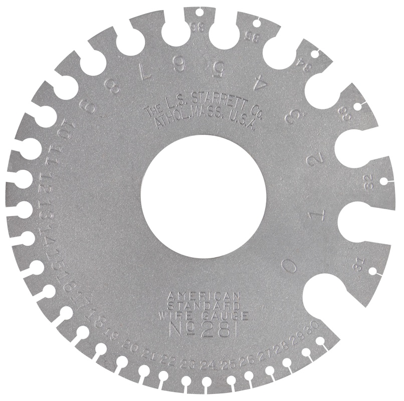 Picture of Starrett 281 American Standard Wire Gage, 0-36 Range