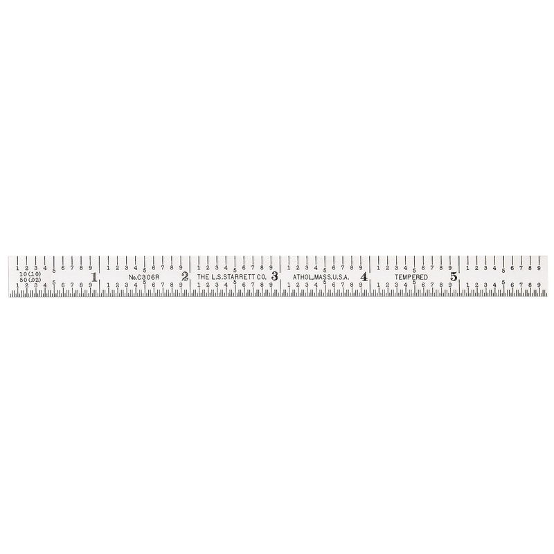 Picture of Starrett C306R-6 Steel Rule, Full FlexIBLE, 6", 6R Grads