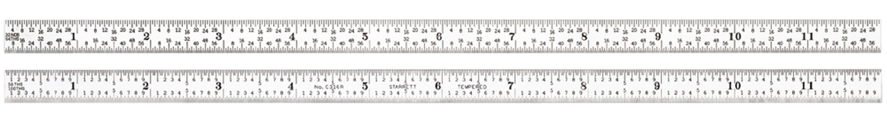 Picture of Starrett C316R-12 Steel Rule, Full FlexIBLE, 12", 16R Grads