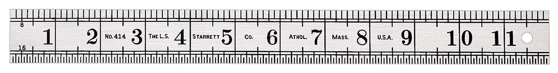 Picture of Starrett 414-1 Utility Rule, 12", 8ths/16ths Grads BOTH SideS