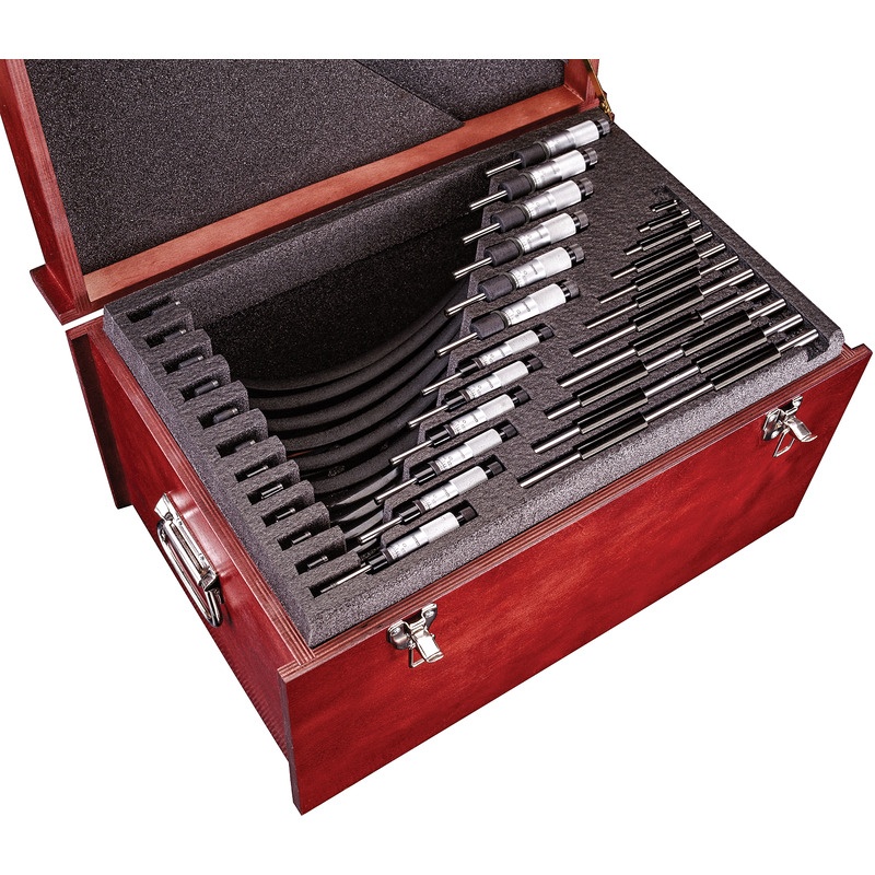 Picture of Starrett St436Exrlz Outside Micrometer Set, 0-12", .0001" Grads