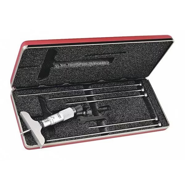 Picture of Starrett 440Z-6L Micrometer Depth Gage, 0-6", 2-1/2" Base 049659521177