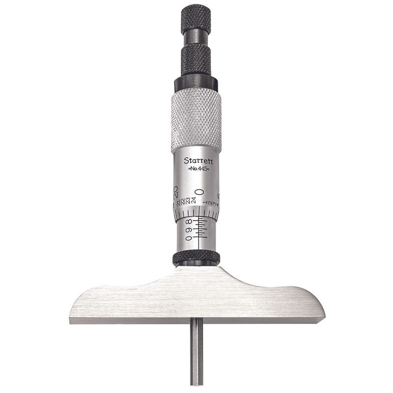 Picture of Starrett 445Az-3Rl Micrometer Depth Gage, 0-3", 3" Base 049659522082
