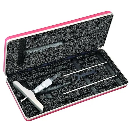 Picture of Starrett 445Mbz-75Rl Micrometer Depth Gage 0-75mm, 4" Base 049659522211