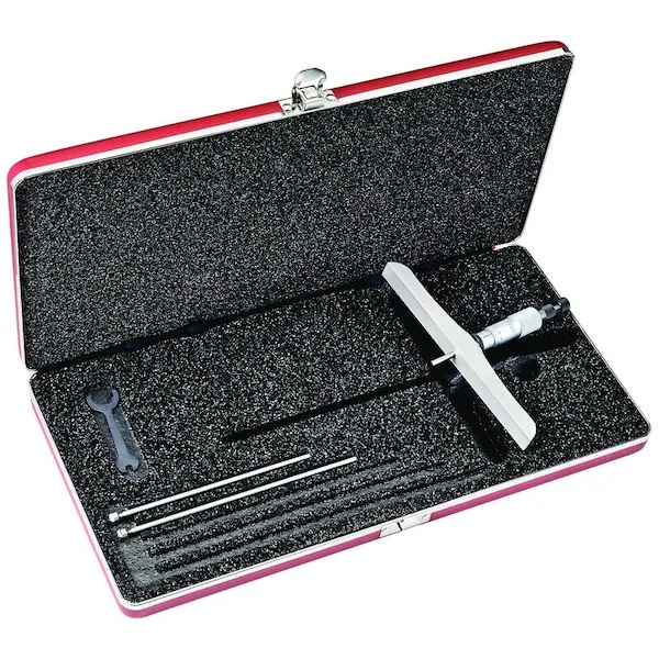 Picture of Starrett 445Mdz-75Rl Micrometer Depth Gage 0-75mm, 6" Base 049659522457