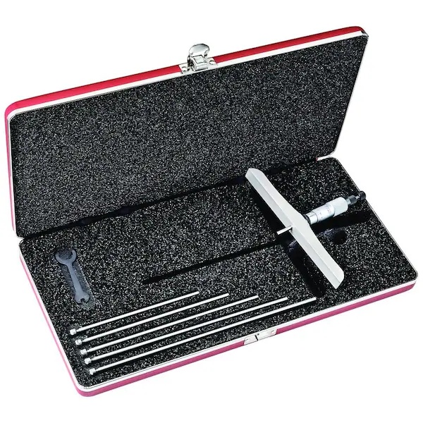 Picture of Starrett 445Mdz-150Rl Micrometer Depth Gage 0-150mm, 6" Base 049659522495