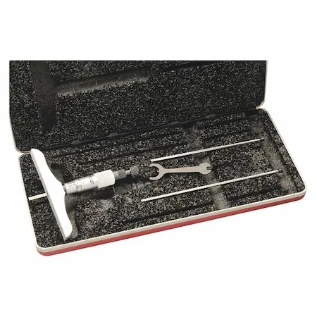 Picture of Starrett 449Bz-3R Micrometer Depth Gage, 0-3", 4" Base 049659523225