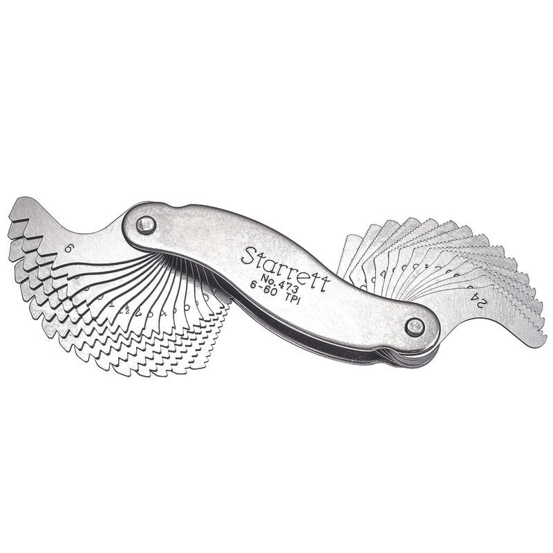 Picture of Starrett 473 Screw Pitch Gage, 6-60 Tpi, 30 Leaves