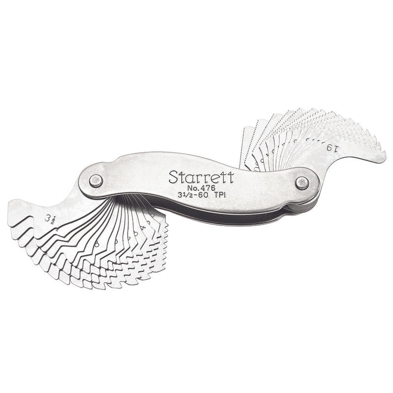 Picture of Starrett 476 Screw Pitch Gage, 3-1/2-60 Tpi, 30 Leaves