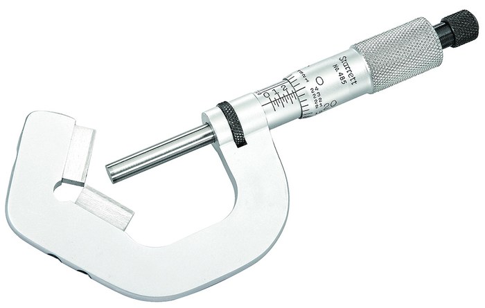 Picture of Starrett T485Xrl Micrometer Anvil V-Anvil Micrometer, .078-1", .0001" Grad