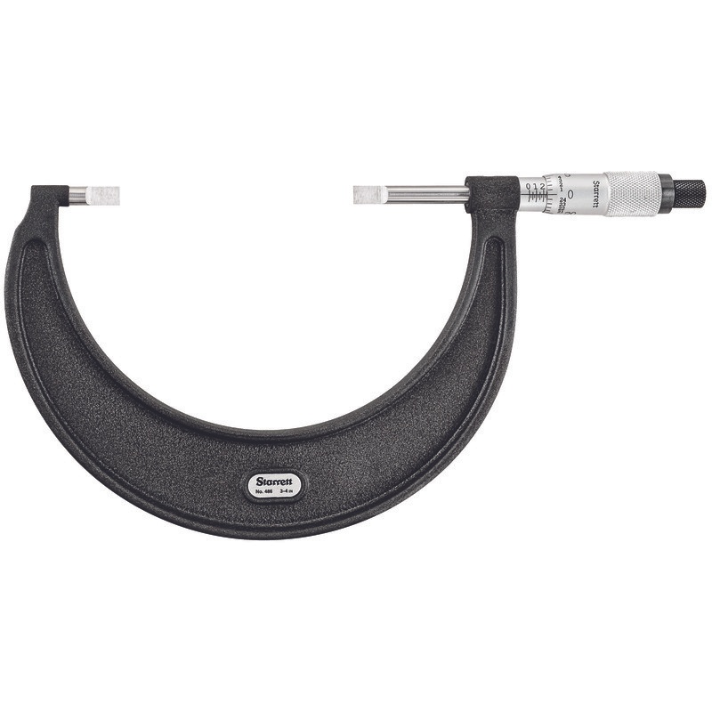Picture of Starrett 486P-4 Blade Type Micrometer, 3-4", .001" Grad