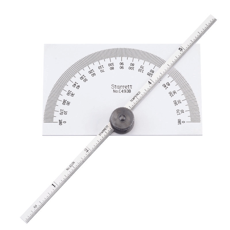 Picture of Starrett C493B Protractor & Depth Gage, 6", Rectangular Head