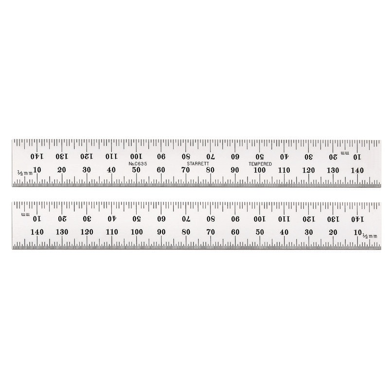 Picture of Starrett C635-150 Steel Rule, Spring-Tempered, 150mm, #35 Grads