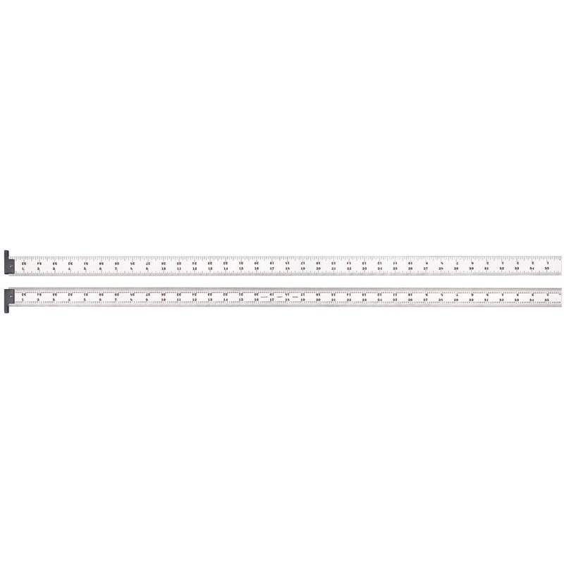 Picture of Starrett CH604R-36 Steel Rule, Reversible Hook, Spring-Tempered, 36", 4R Grads