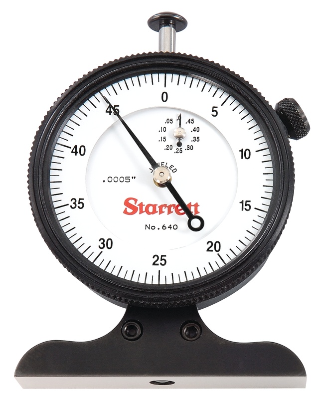 Picture of Starrett 640JZ Dial Depth Gage, 0-1/2" Range, .0005" GRAD
