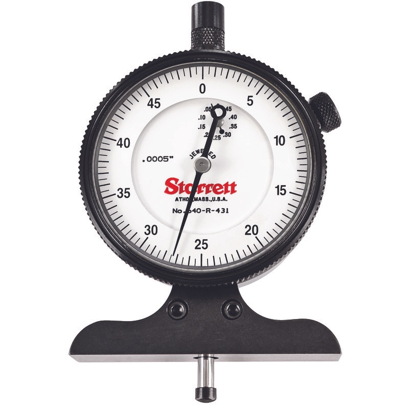 Picture of Starrett 640RJZ Dial Depth Gage, 0-1/2" Range, .0005" GRAD