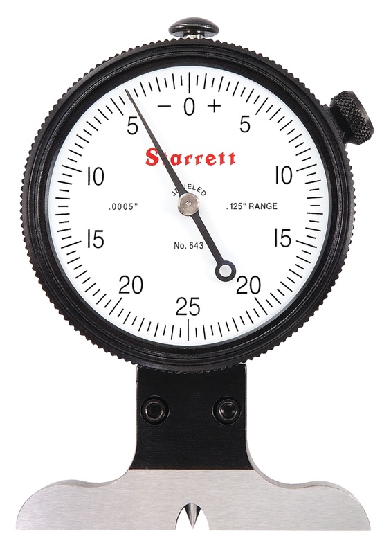 Picture of Starrett 643J Dial Depth Gage, .125" Range, .0005" GRAD