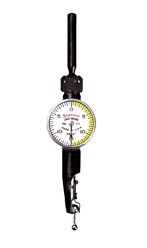 Picture of Starrett 711Lpsz Last Word Dial Test Indicator, .030" Range, 0-15-0 Dial Face, .0005" Graduations