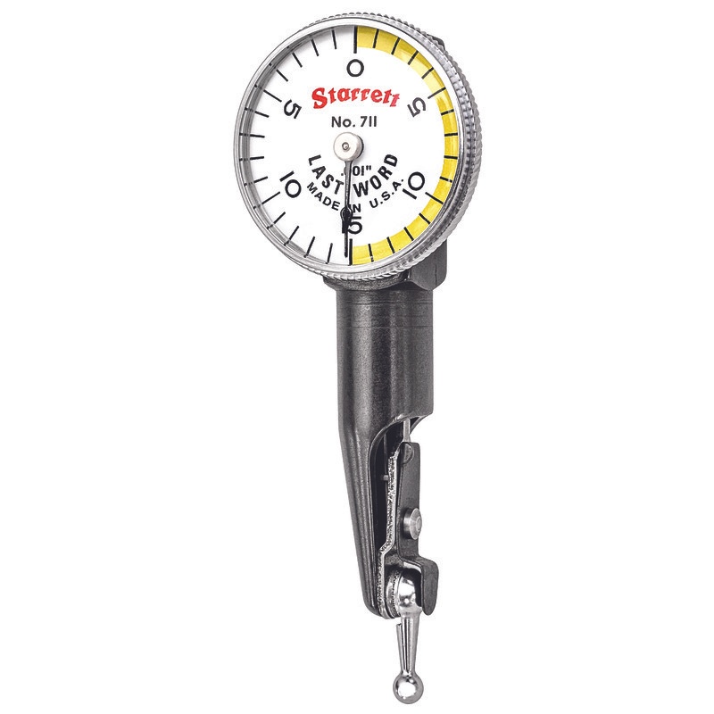 Picture of Starrett 711Fs Last Word Test Indicator, .030" Range, 0-15-0 Dial Face, .001" Graduations
