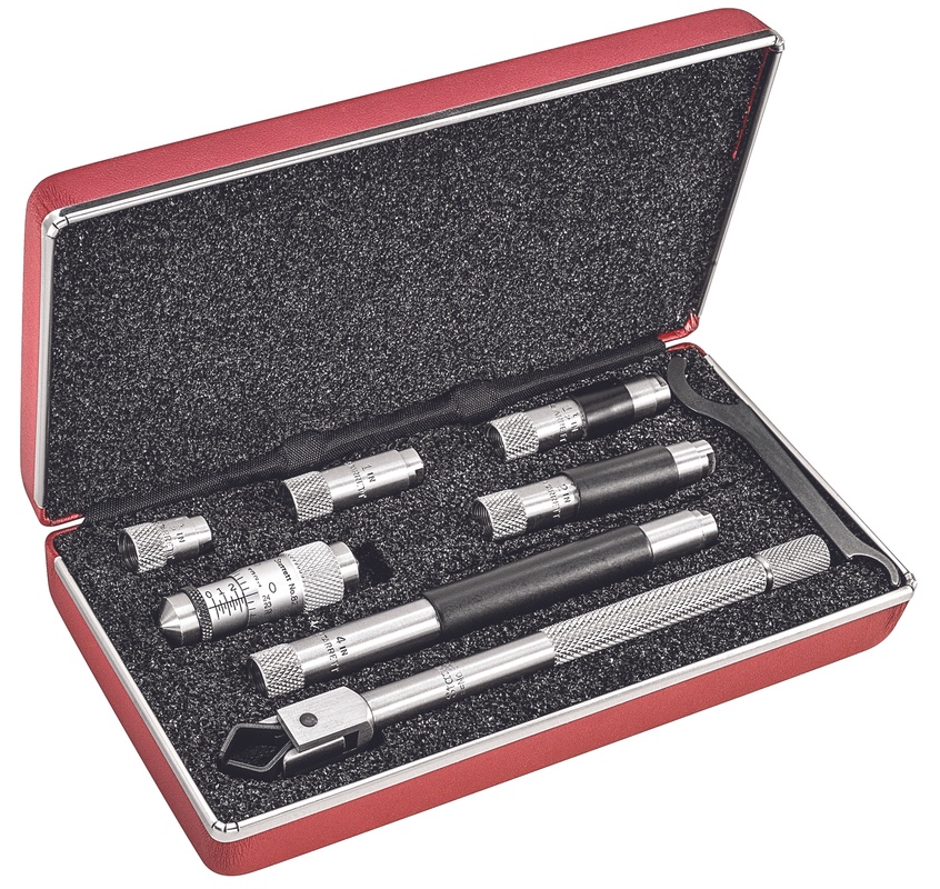 Picture of Starrett 823Az Tubular Inside Micrometer Set With Case, 1.5-8" Range, .001"