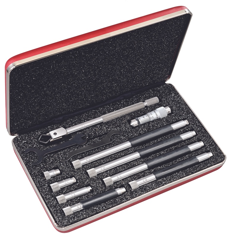 Picture of Starrett 823Mbz Tubular Inside Micrometer Set With Case, 40-300mm Range, 0.01mm