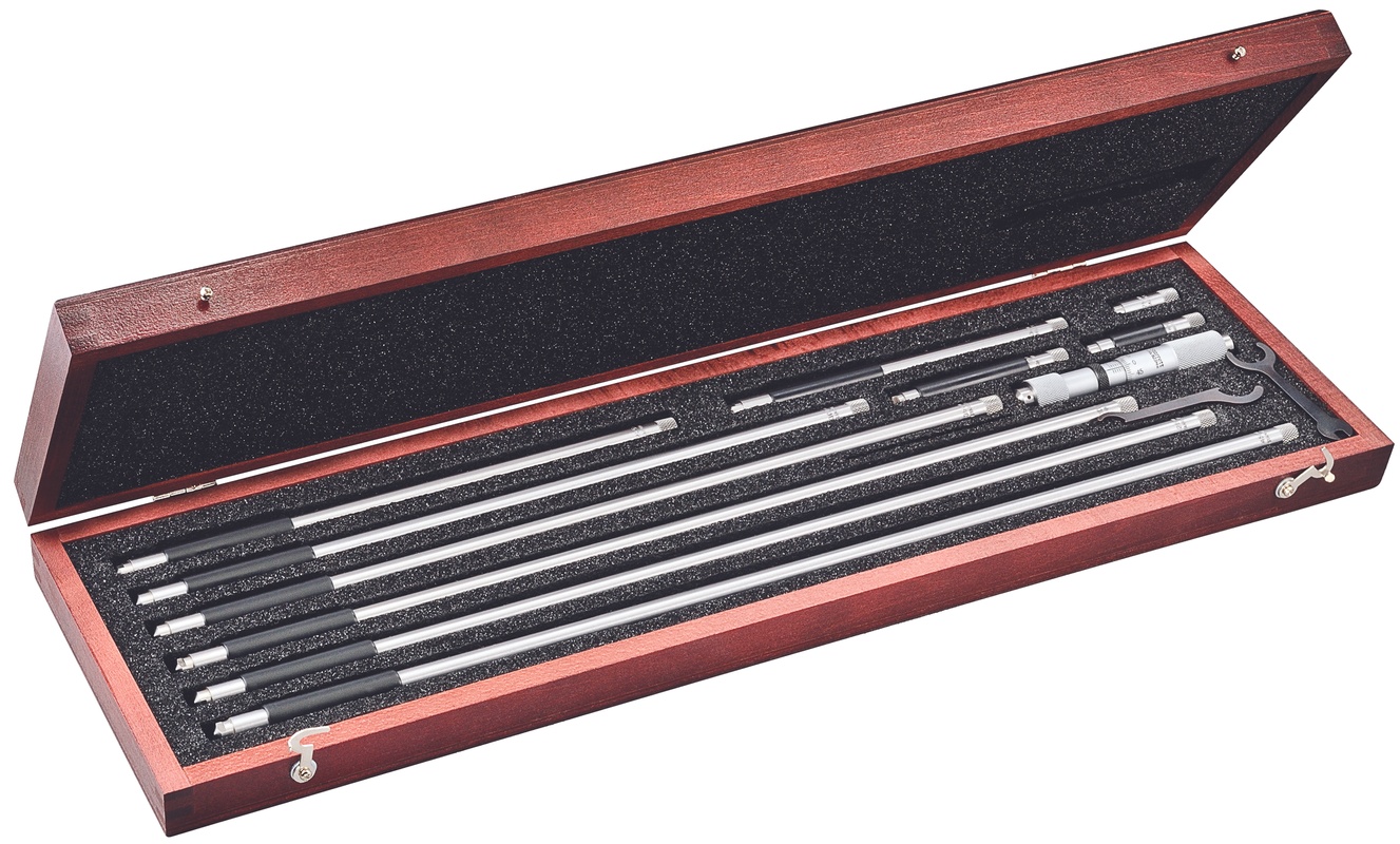 Picture of Starrett 823Mez Tubular Inside Micrometer Set With Case, 100-1000mm Range, 0.01mm