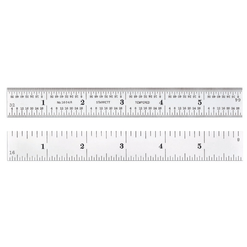 Picture of Starrett 1604R-6 Stainless Steel Rule, 6", 4R Grads