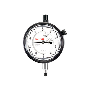Picture of Starrett 655-611J Dial Indicator, 0-.200" Range, 0-10, .0001" Grads, .010" Range Per Rev, .375" Stem Diameter