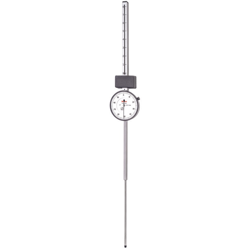 Picture of Starrett 656-8041J Dial Indicator, 0- 8.000" Range, 0-100, .001" Grads, .100" Range Per Rev, .375" Stem Diameter