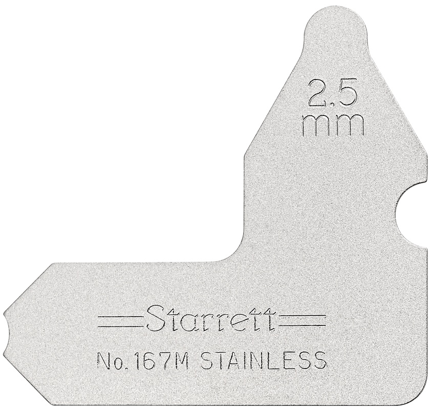 Picture of Starrett 167M-2 1/2 Radius Gage, 2.5mm