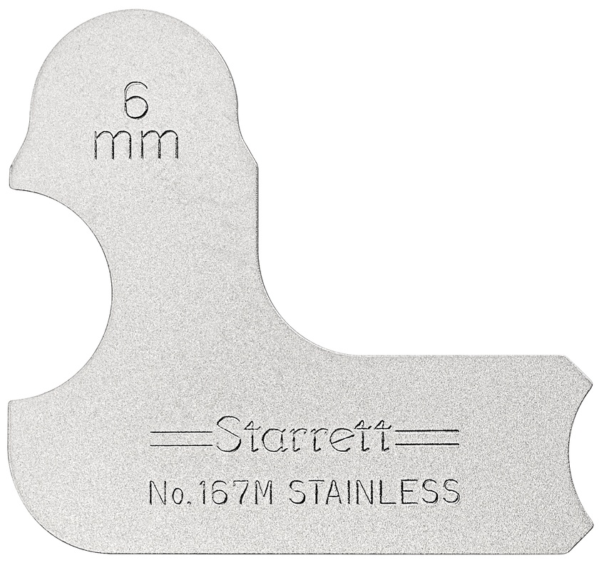 Picture of Starrett 167M-6 Radius Gage, 6mm
