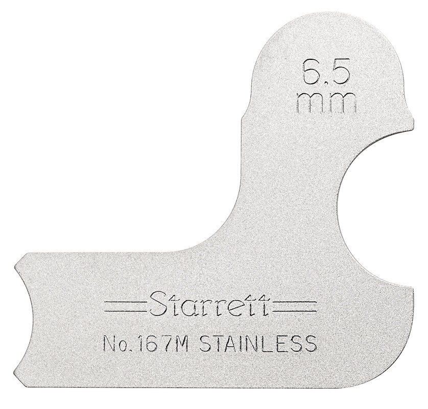 Picture of Starrett 167M-6 1/2 Radius Gage, 6.5mm