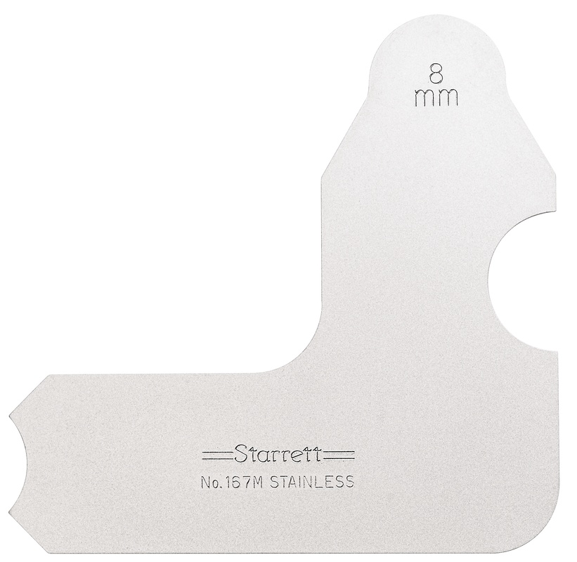 Picture of Starrett 167M-8 Radius Gage, 8mm