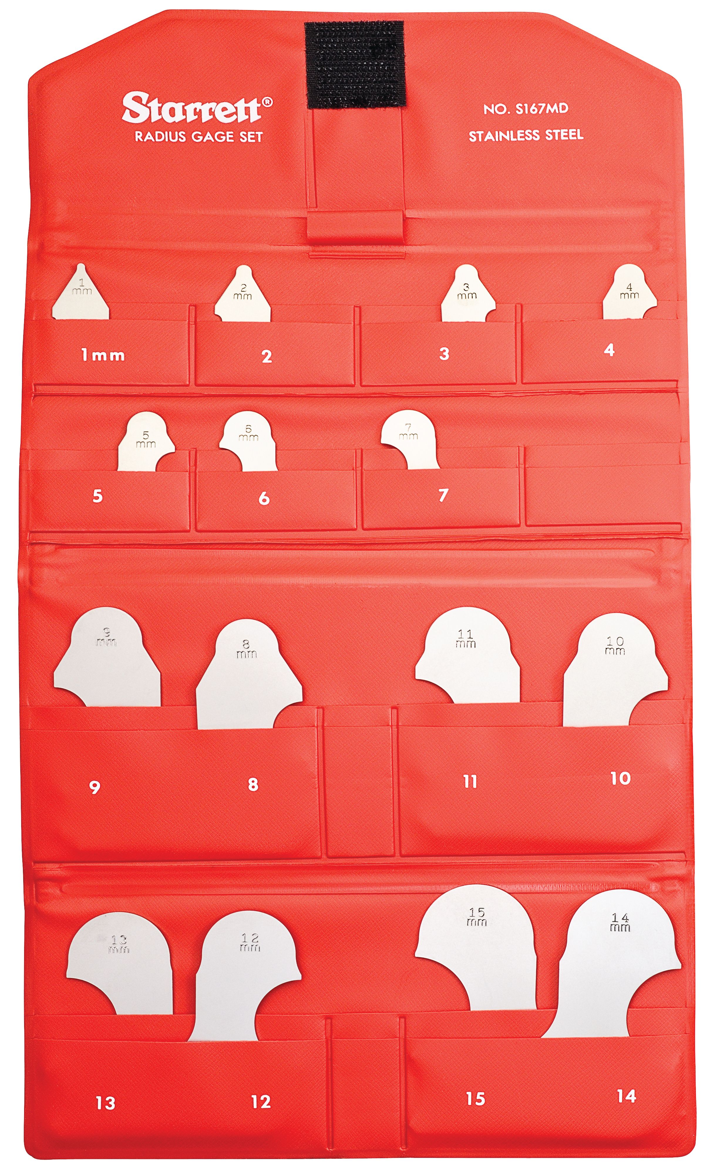 Picture of Starrett S167Mdz Metric Radius Gage Set, 1-15mm W/O Holder