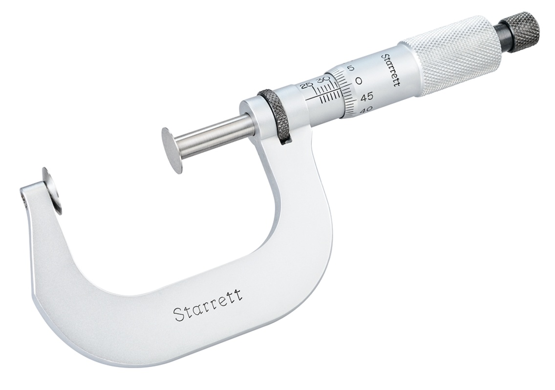 Picture of Disc-Type Micrometer, Ratchet Thimble, 0-50mm Range